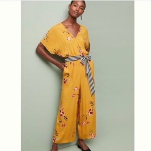 NWT Anthropologie Coreylynncalter Yellow Jumpsuit Size Medium